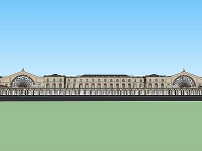 European Commercial Street Commercial Street Building 3d model