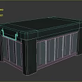Dark Green Equipment Storage Case Featuring Metal Clasps And Transparent Sides