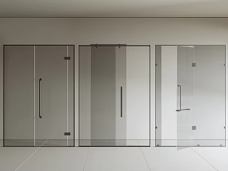 Toilet shower door 3d model