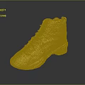Shiny Golden High Top Sneakers With Metallic Finish And Reflective Surface
