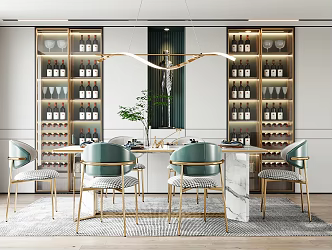 Light Luxury Restaurant 3d model