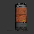 Metal Suitcase With Red Body Silver Top And Stand Base Design