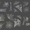 Modern spider web spider web wall decoration pendant spider web sketch pendant wall decoration spider web 3d model