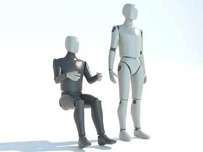 Commercial Mannequin Equipment Standing And Seated Fashion Display For Retail Stores 3d model