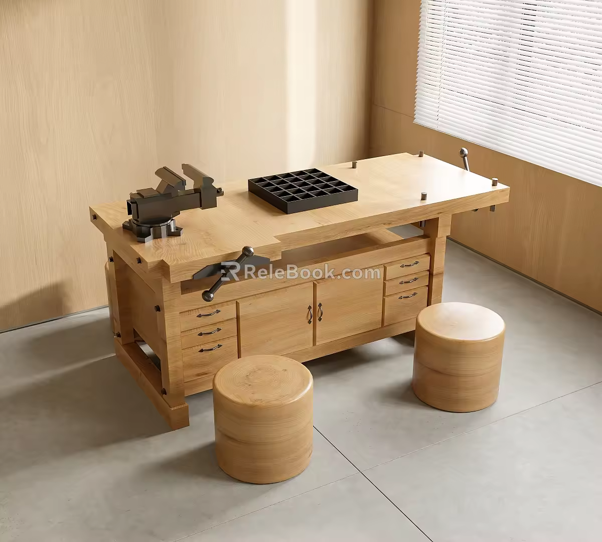 Modern workbench 3d model