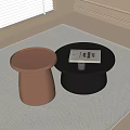 Modern coffee table carpet 3d model