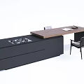 Modern Bar Counter With Wooden Top Black Cabinets Gas Stove And Chairs