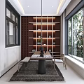 Sleek Modern Open Plan Living And Dining Room With Unique Starry Ceiling And Comfortable Furniture