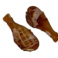 Juicy Golden Brown Roasted Chicken Drumsticks With Crispy Skin Ready to Serve