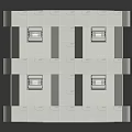 Three Layer Stacked Equipment Storage Units With Sturdy Industrial Design