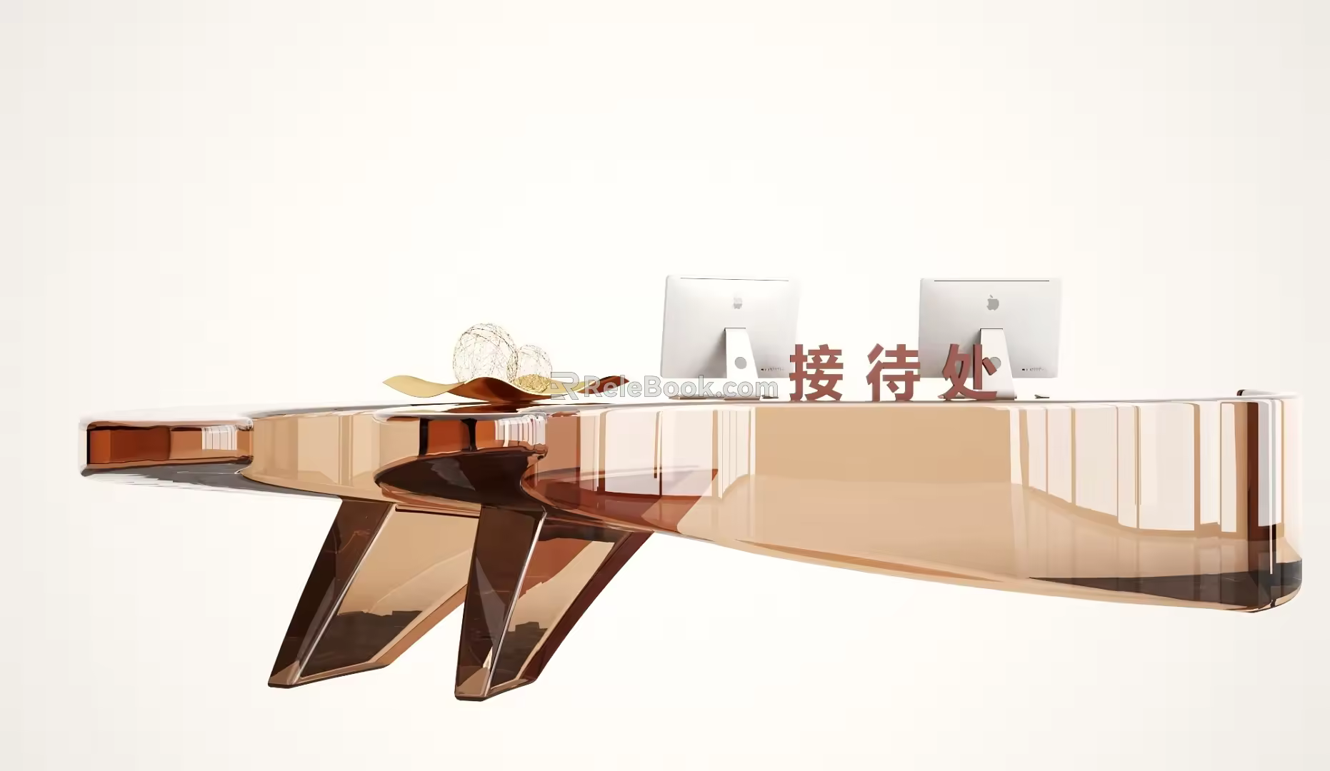 Modern reception desk reception desk reception desk 3d model