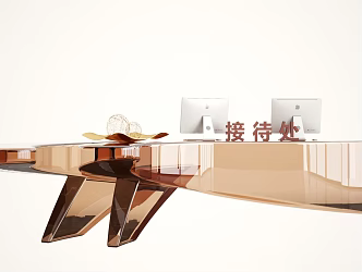 Modern reception desk reception desk reception desk 3d model