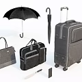 Stylish Modern Luggage Collection With Wheeled Suitcase Handbag And Briefcase