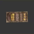 Old Weathered Rusty Oil Drums Stacked on Wooden Board as Household Items