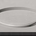 Modern Minimalist Ceiling Design With Oval Shape And Recessed Lights