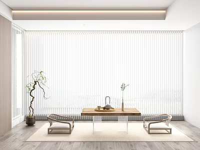 New Chinese Tea Room Tatami Tea Room 3d model