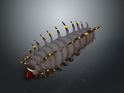 Caterpillar Butterfly Larvae Caterpillar Cartoon Caterpillar Insect Mollusk Life Supplies 3d model