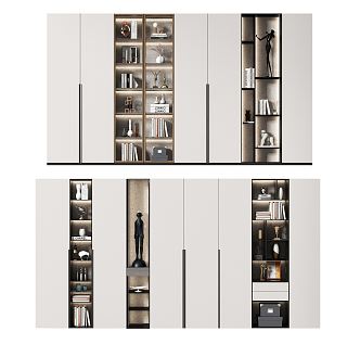 Modern bookcase 3d model