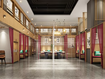 New Chinese Hot Pot Shop 3d model