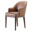 Gray Fabric Accent Chair With Armrest And Wooden Legs Modern Design