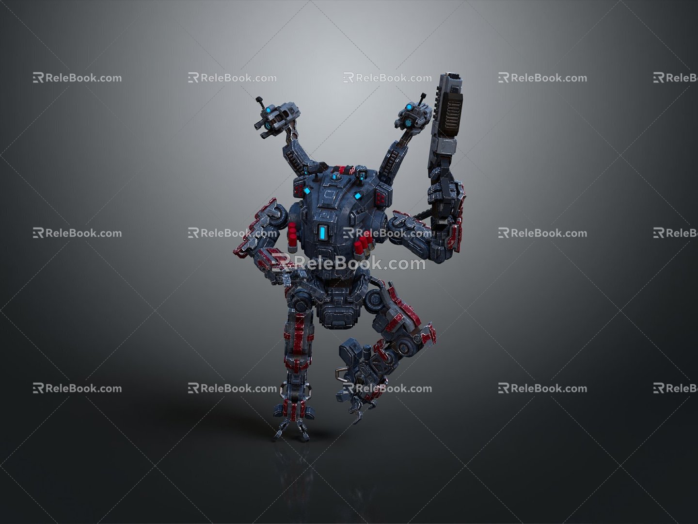 Modern Robot Mech Warrior Mech Soldier Machine Battlearm Mechanical Battlearm 3d model