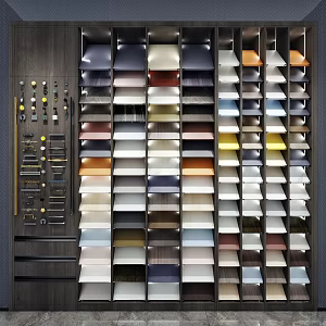 The whole house custom exhibition hall design area color plate cabinet 3d model