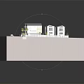 Modern Townhouses With Gray Roofs White Wooden Exteriors Green Lawns Driveway And Parked Cars