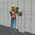 Theodolite person for engineering surveying instruments 3d model