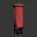 Classic Red Metal Postbox As Essential Daily Living Supply With Vintage Design