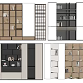 Modern Bookshelf Bookcase Storage Rack Decorative Rack Exhibition Rack 3d model