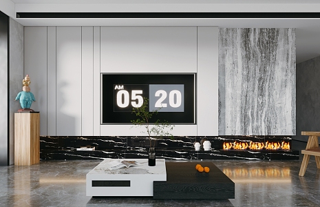 Modern TV background 3d model