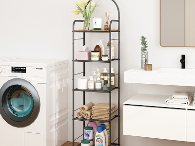 Bathroom Storage Rack Bathroom Small Toiletries 3d model