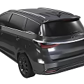 Modern Black MPV Car With Sleek Body Design Front Grille And Alloy Wheels