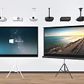 Ceiling Mounted Projection Monitoring System With Clear Screens And High Definition Displays