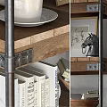 Pottery barn WILLIAMS BOOKSHELF bookshelf retro bookshelf loft bookshelf museum shelf 3d model