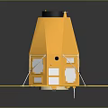 Advanced Golden Spacecraft With Extended Solar Panels And Scientific Modules 3d model
