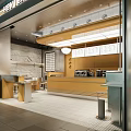 HEYTEA Milk Tea Shop Modern Storefront And Interior Design With Counter Seating And Lighting