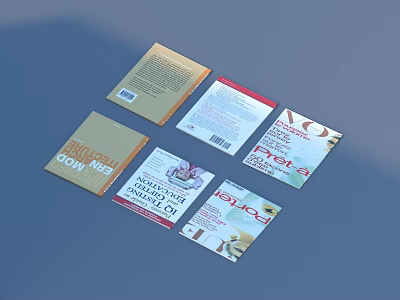 Books and Magazines with Colorful Covers and Varied Design Elements 3d model