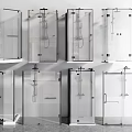 Modern Glass Shower Enclosure Designs With Various Shower Head Styles And Models