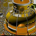 Fun Yellow Rotating Play Equipment in Colorful Ball Pool with Slide and Entrance