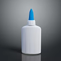 White Bottle With Blue Pointed Cap Simple Design For Daily Household Use
