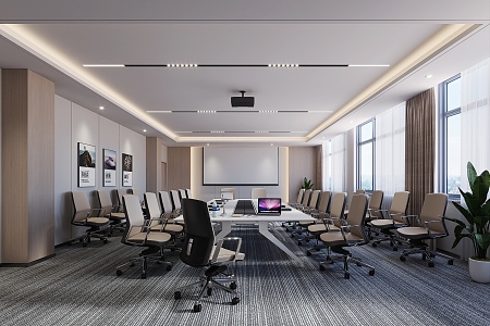 Modern Conference Room 3d model