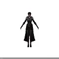 Fantasy Female Warrior Character In Armored Outfit With Fur Trimmed Coat Leather Boots And Gloves