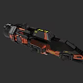 3D Rendering of Modern Warship Featuring Black and Orange Exterior Design Elements