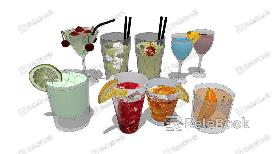 Modern Drink Cocktail Juice model