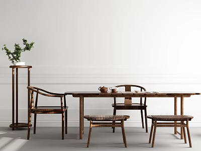 New Chinese Tea Table and Chair Tea Table 3d model