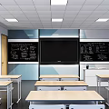 Modern Classroom Training Center Classroom 3d model