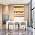 New Chinese-style Tooling Sales Office with Sand Ticket with Front Desk with Water Bar with Display Cabinet 3d model