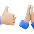 Modern Small Gesture Cartoon Small Gesture Animation Small Gesture 3d model