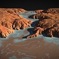 River Valley River Canyon Mountain Range Barren Mountain Wasteland Terrain Geopark Hill Hill Hill Canyon Valley 3d model